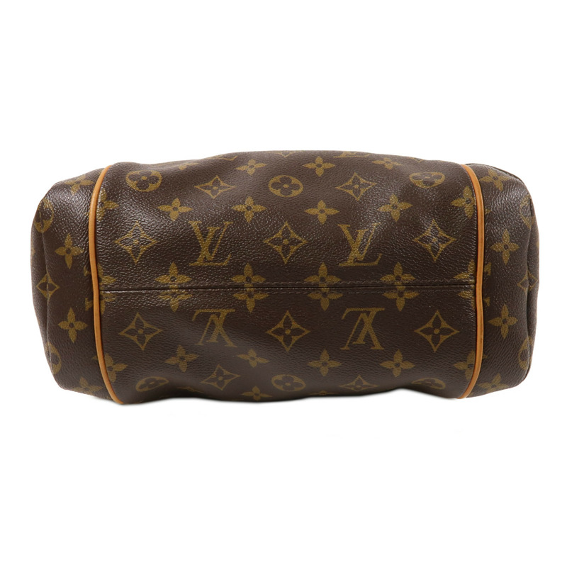 LOUIS VUITTON Monogram Totally PM金扣肩背袋/手挽袋棕色-3