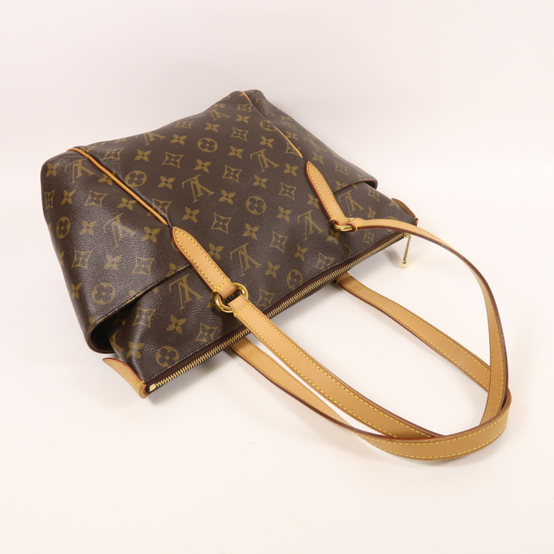 LOUIS VUITTON Monogram Totally PM金扣肩背袋/手挽袋棕色-7