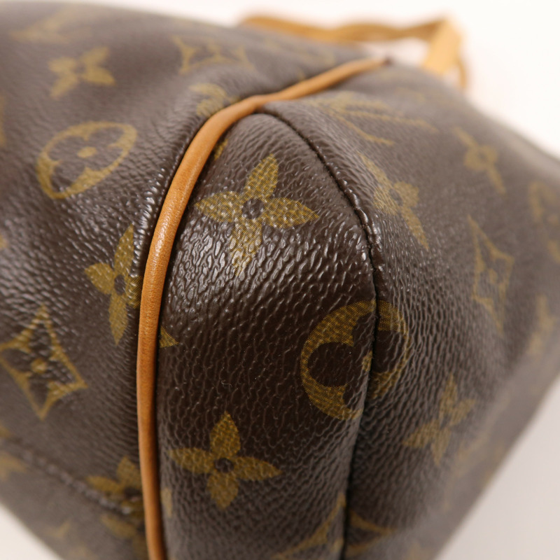 LOUIS VUITTON Monogram Totally PM金扣肩背袋/手挽袋棕色-8