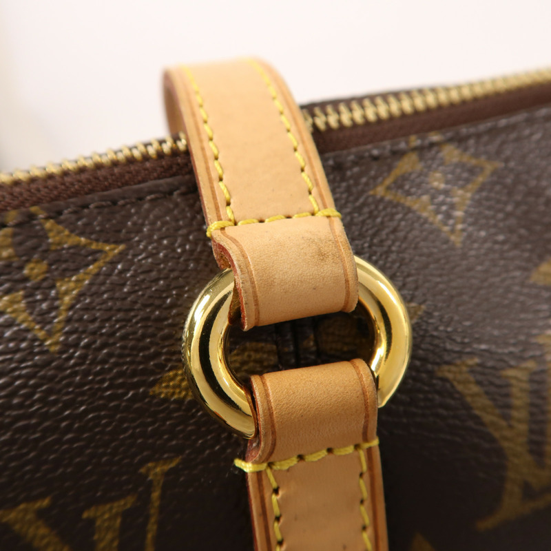 LOUIS VUITTON Monogram Totally PM金扣肩背袋/手挽袋棕色-13