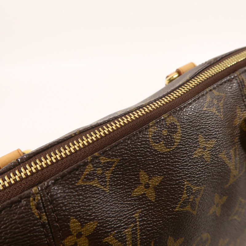 LOUIS VUITTON Monogram Totally PM金扣肩背袋/手挽袋棕色-14