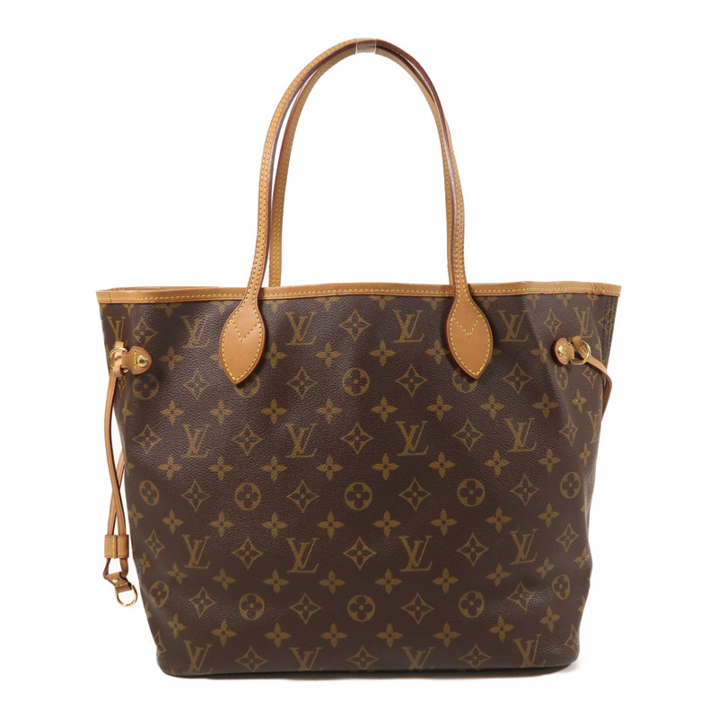 LOUIS VUITTON Monogram Neverfull MM金扣手挽袋-0