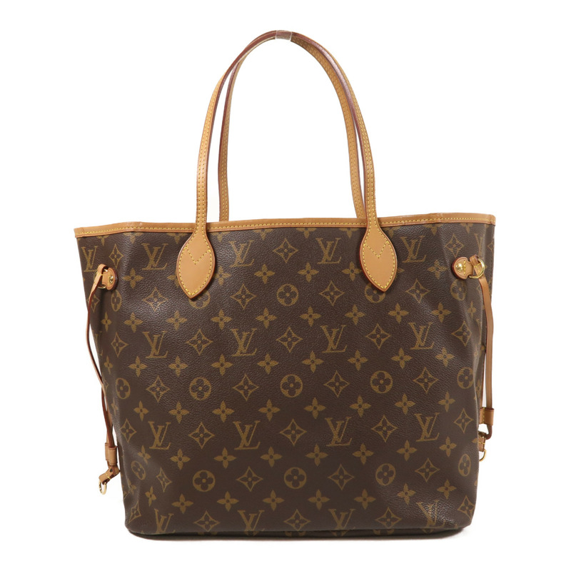 LOUIS VUITTON Monogram Neverfull MM金扣手挽袋-1