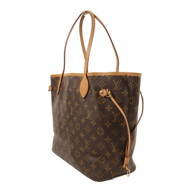 LOUIS VUITTON Monogram Neverfull MM金扣手挽袋-2