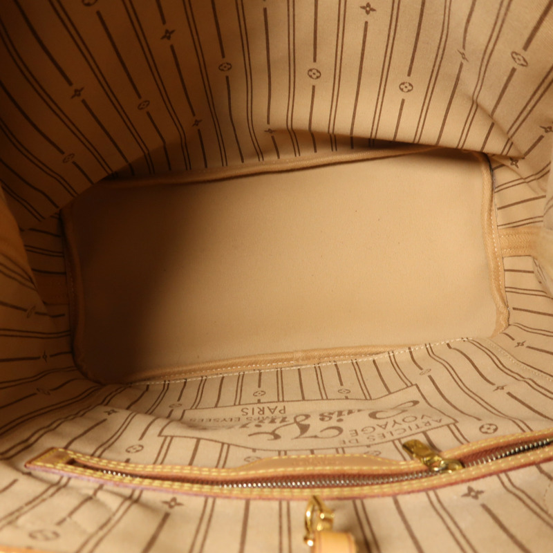 LOUIS VUITTON Monogram Neverfull MM金扣手挽袋-4