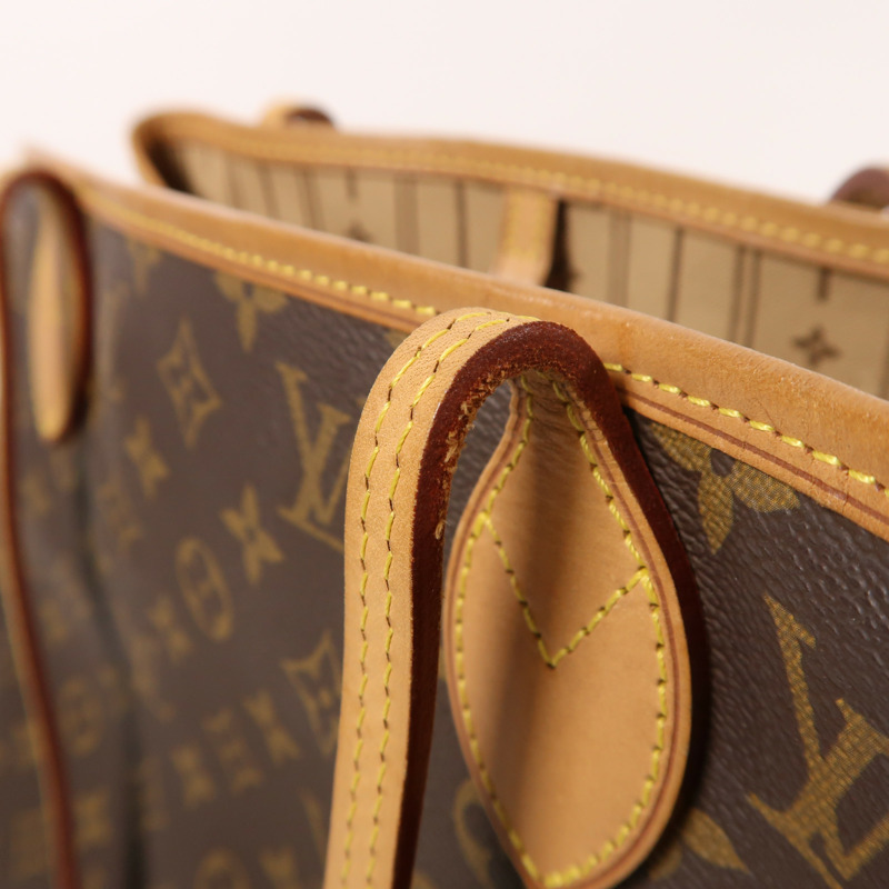 LOUIS VUITTON Monogram Neverfull MM金扣手挽袋-13