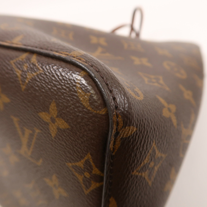 LOUIS VUITTON Monogram NeoNoe MM金扣肩背袋棕色-7