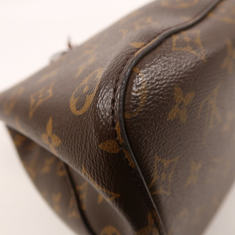 LOUIS VUITTON Monogram NeoNoe MM金扣肩背袋棕色-10