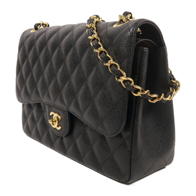 CHANEL 牛皮皮革Large Classic金扣鏈帶肩背袋-2