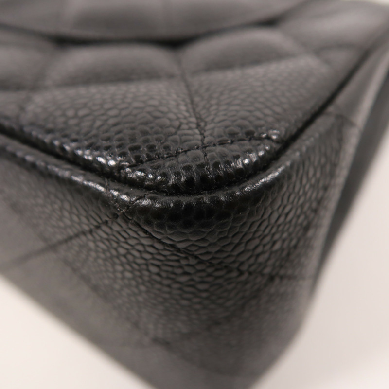 CHANEL 牛皮皮革Large Classic金扣鏈帶肩背袋-11