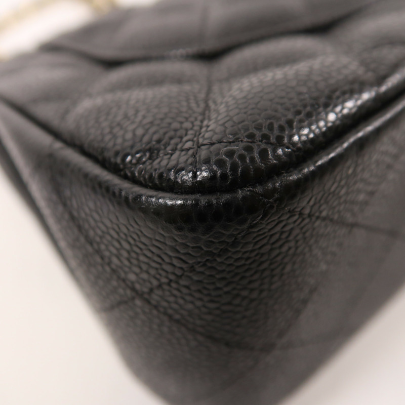 CHANEL 牛皮皮革Large Classic金扣鏈帶肩背袋-12