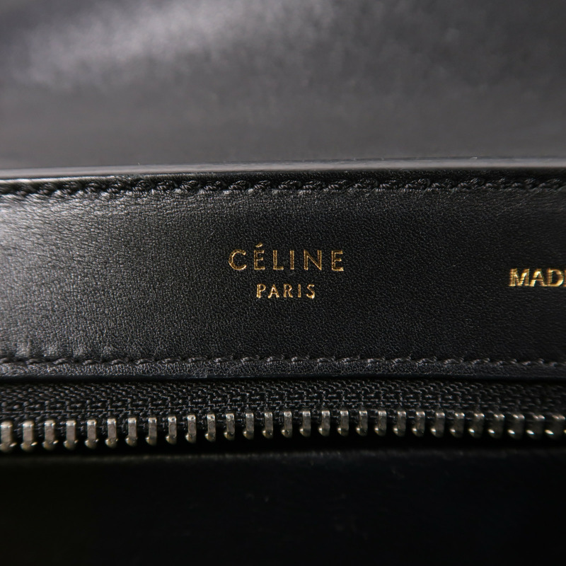 CELINE 牛皮皮革Trapeze銀扣手挽肩背兩用袋-5