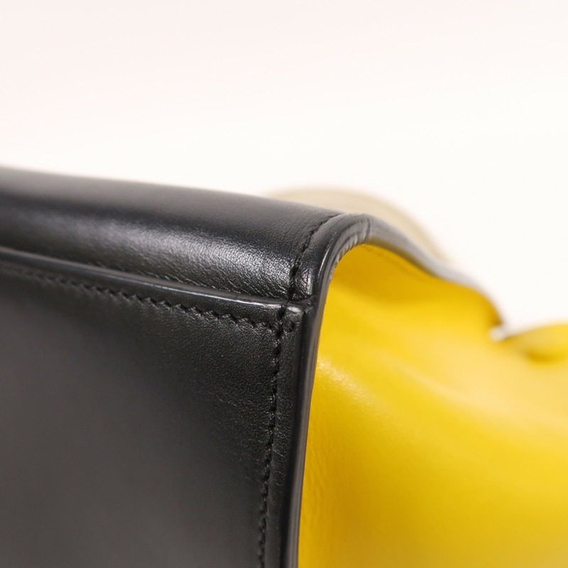 CELINE 牛皮皮革Trapeze銀扣手挽肩背兩用袋-12