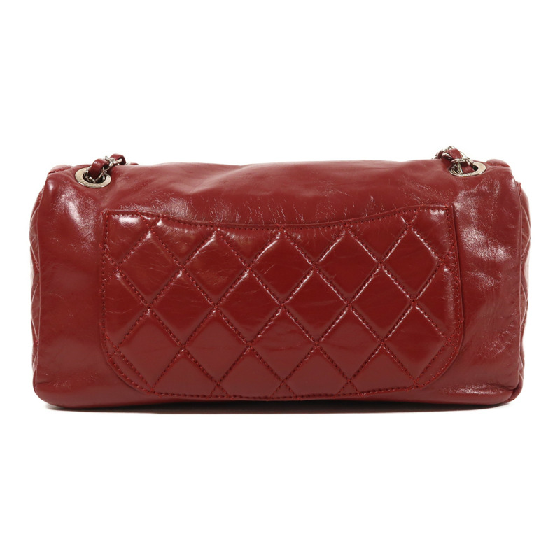 CHANEL 牛皮皮革Chain Shoulder銀扣鏈帶肩背袋-1