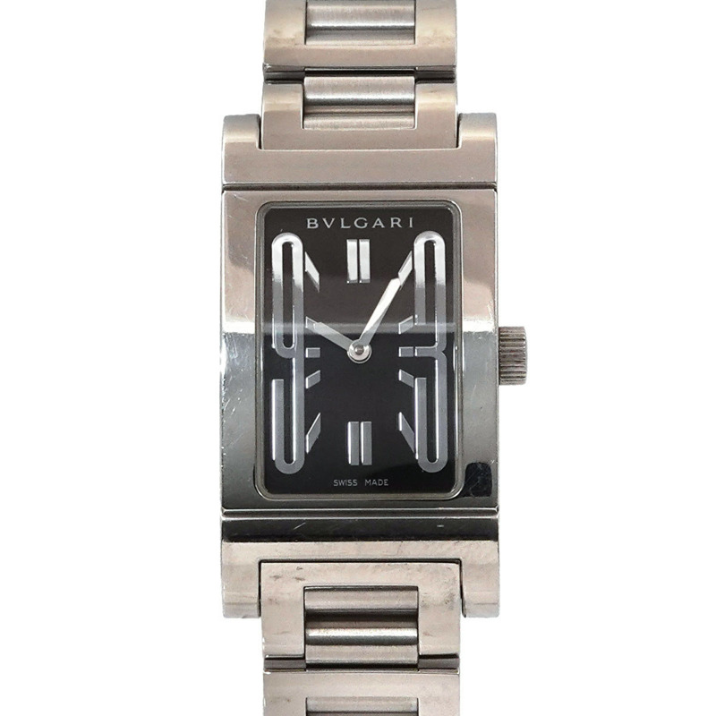 寶格麗 Rettangolo RT39S 女士黑色石英腕錶-0