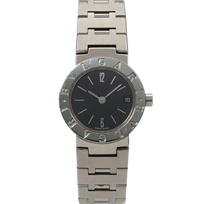 寶格麗 (BVLGARI) Date BB23SSD 女士腕錶 黑色石英錶-0