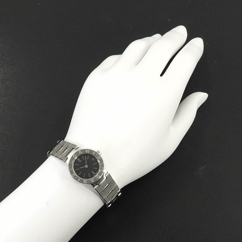 寶格麗 (BVLGARI) Date BB23SSD 女士腕錶 黑色石英錶-3