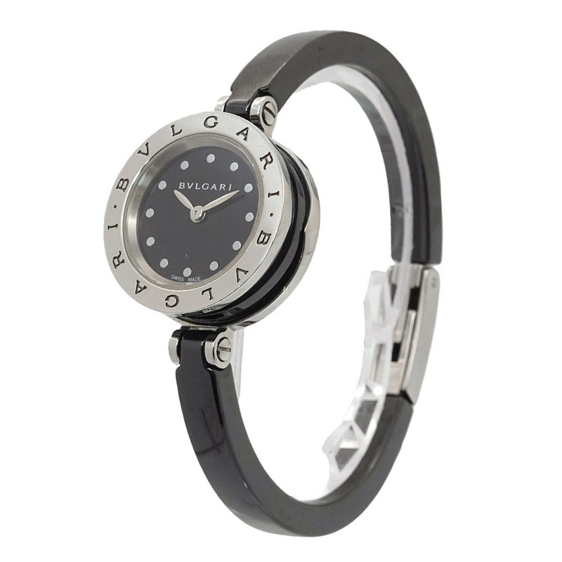 寶格麗 B-Zero1 手鐲腕錶 BZ23SC 女士黑色陶瓷石英錶-2