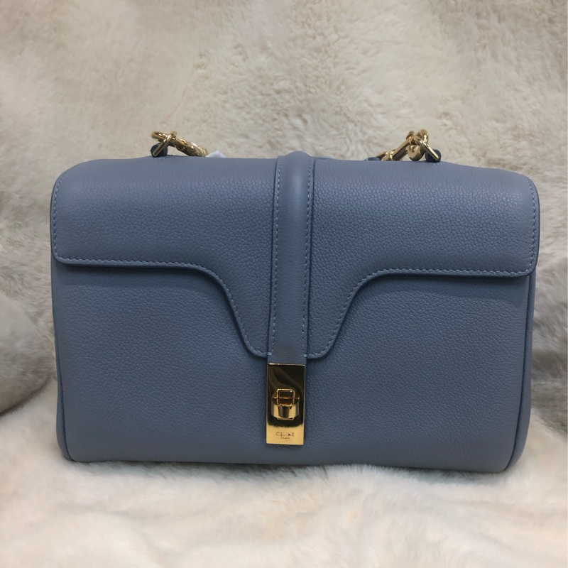 CELINE 灰藍色全皮斜孭袋 XB929-0