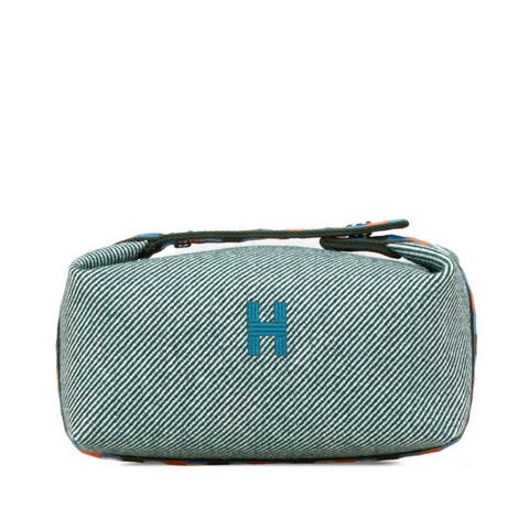 愛馬仕 Hermès Bride A 黑色 Au Carré PM 手提包/手拿包，森林綠印花 H 女士款