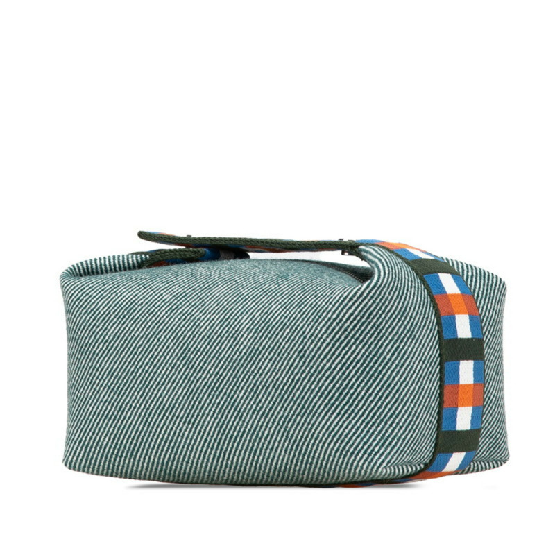 愛馬仕 Hermès Bride A 黑色 Au Carré PM 手提包/手拿包,森林綠印花 H 女士款-1