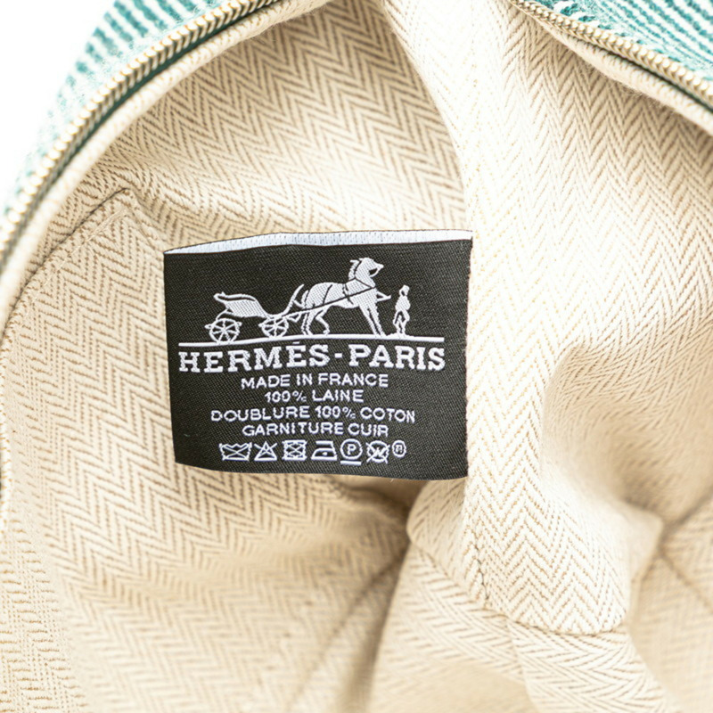 愛馬仕 Hermès Bride A 黑色 Au Carré PM 手提包/手拿包,森林綠印花 H 女士款-9