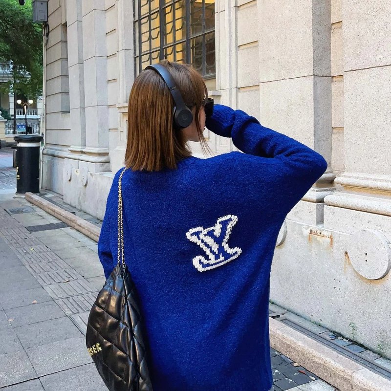 ❤️ LV 克萊因藍 時尚毛衣-2
