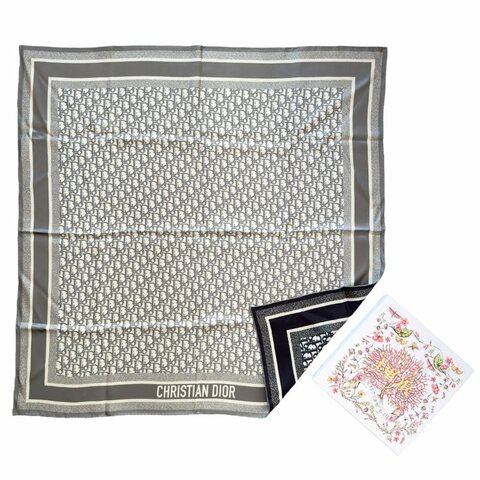 DIOR Oblique Diortwin 90 雙面 絲巾