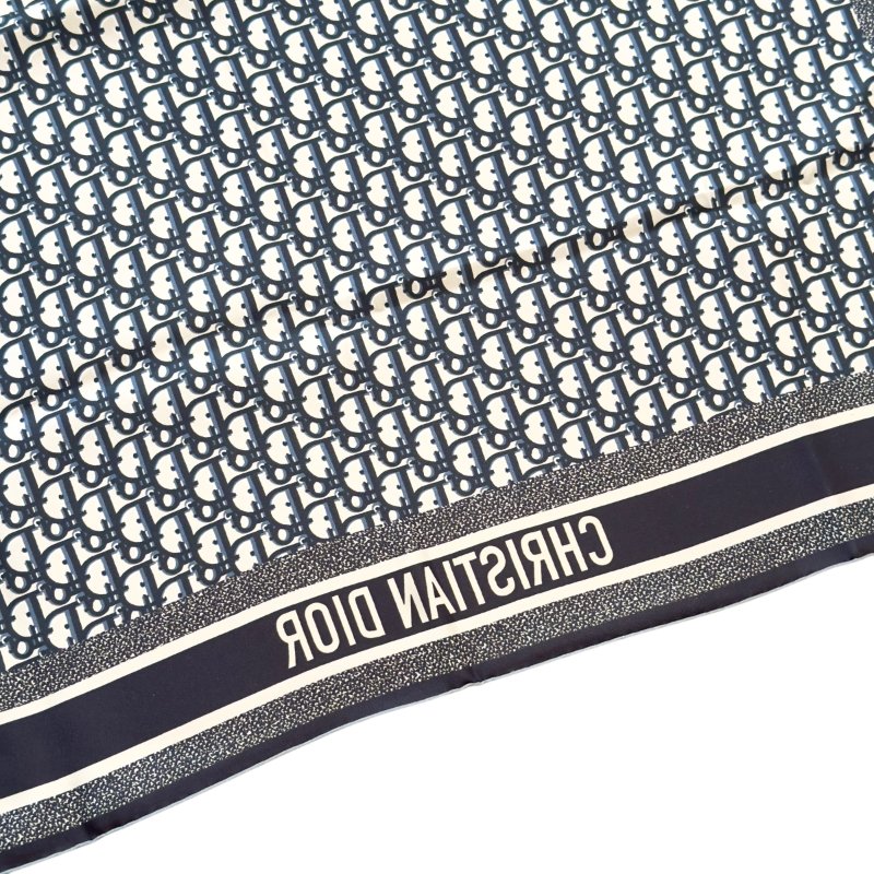 DIOR Oblique Diortwin 90 雙面 絲巾-5