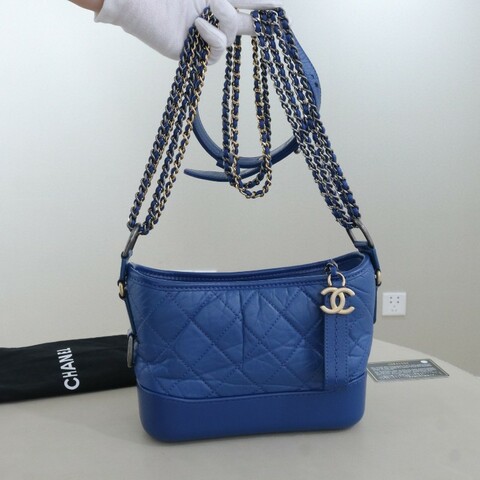 Chanel Gabrielle流浪包小號藍色