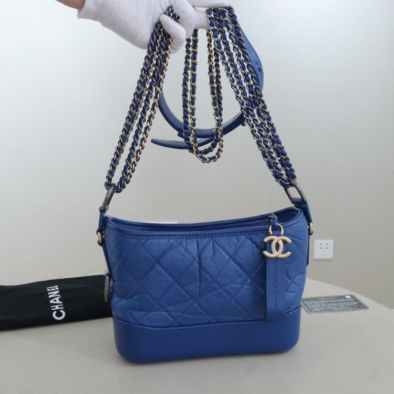 Chanel Gabrielle流浪包小號藍色-0