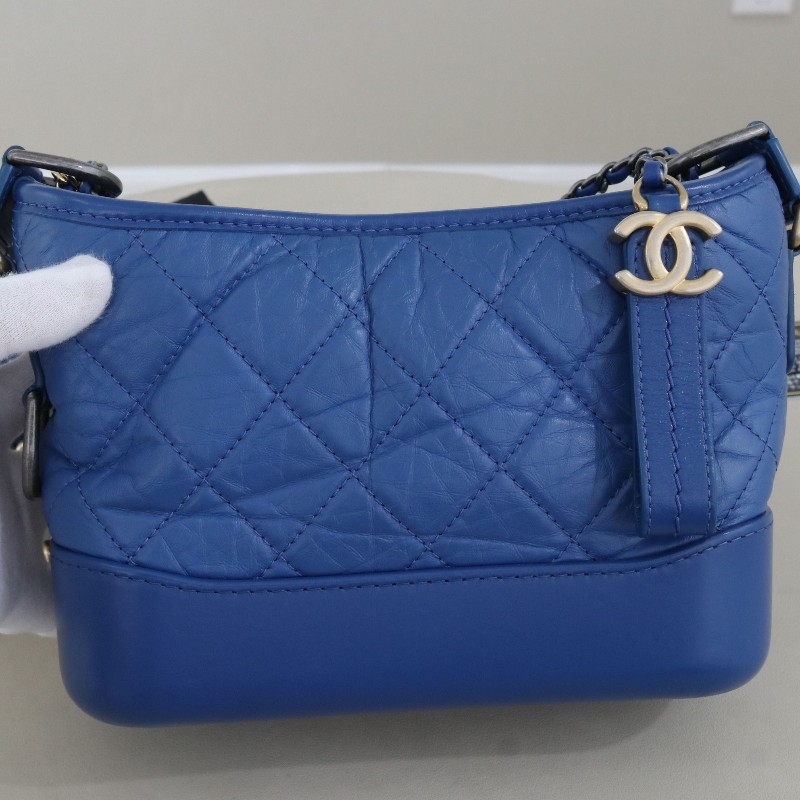 Chanel Gabrielle流浪包小號藍色-1