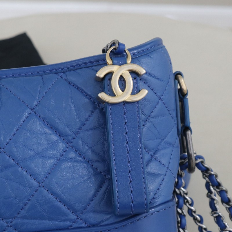 Chanel Gabrielle流浪包小號藍色-5