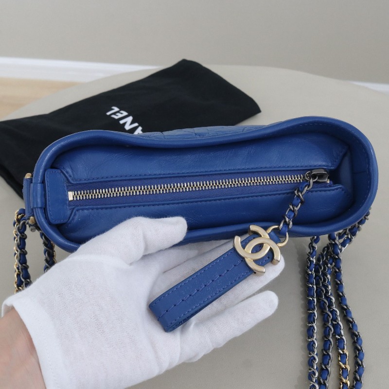 Chanel Gabrielle流浪包小號藍色-6