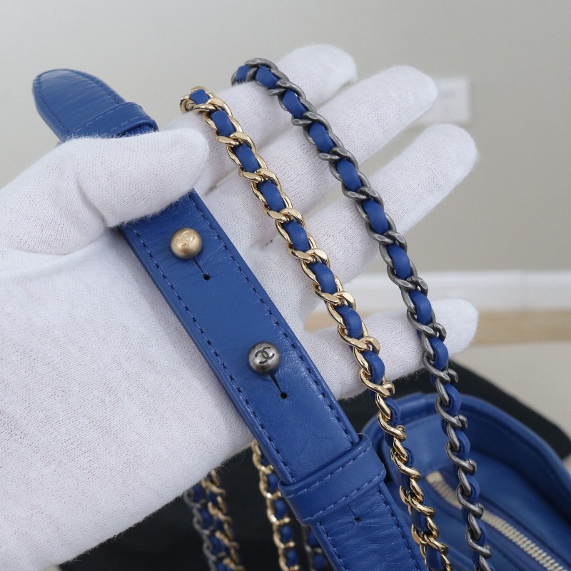 Chanel Gabrielle流浪包小號藍色-7