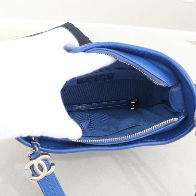 Chanel Gabrielle流浪包小號藍色-8