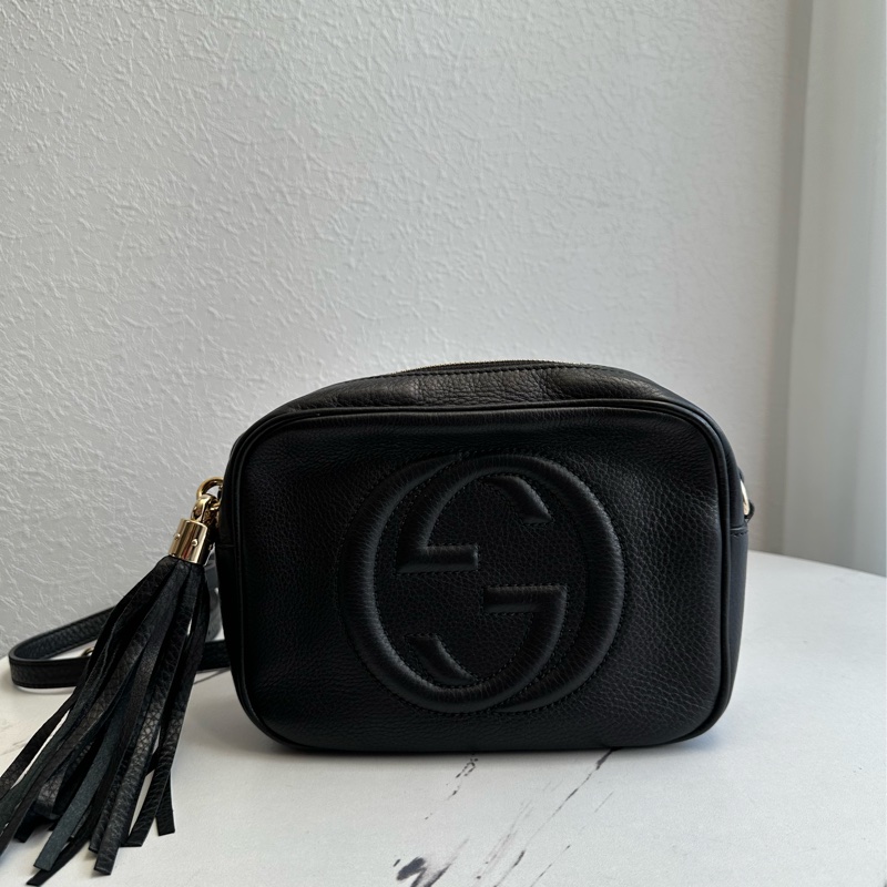 gucci 黑壓紋相機包-0