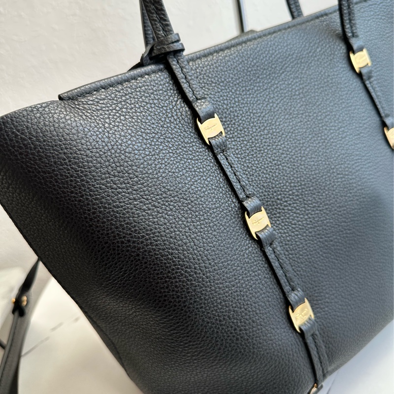 Ferragamo很好看全皮革拉鍊托特包-5