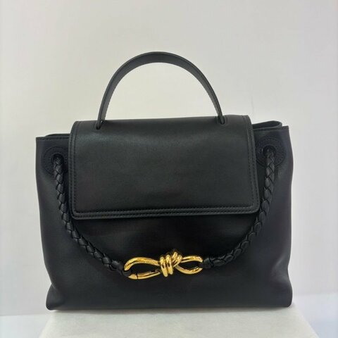 BV Ciao Ciao 黑牛皮金釦肩背包