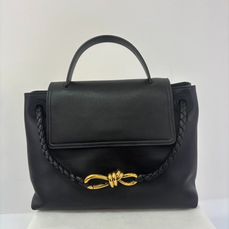 BV Ciao Ciao 黑牛皮金釦肩背包-0