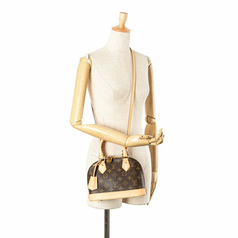路易威登 Monogram Alma BB 手提包/肩背包，兩款，M53152，棕色皮革，女士款，LOUIS VUITTON-10