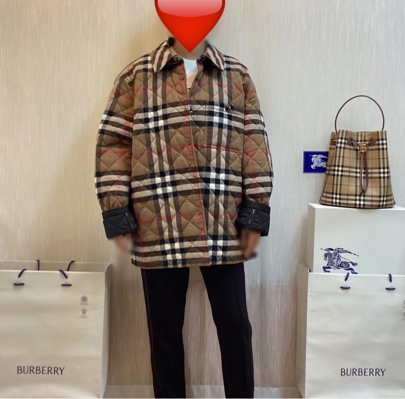 BURBERRY英國男款格紋絎縫外套X-LARGE-0