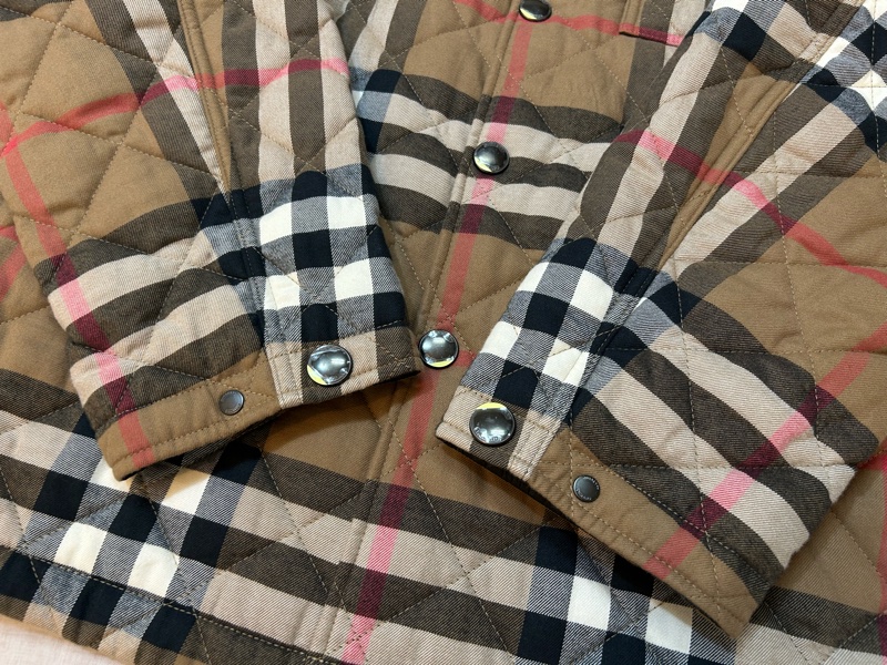 BURBERRY英國男款格紋絎縫外套X-LARGE-4