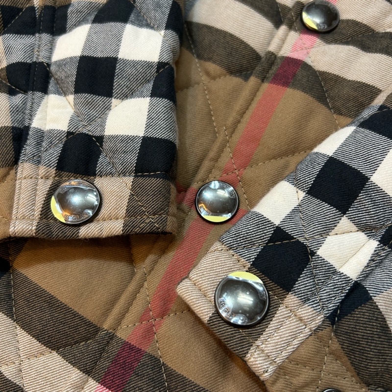 BURBERRY英國男款格紋絎縫外套X-LARGE-5