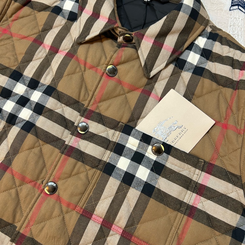 BURBERRY英國男款格紋絎縫外套X-LARGE-6