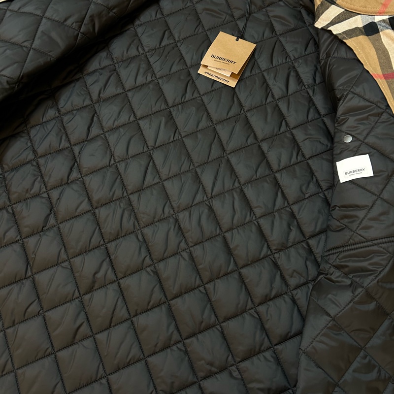 BURBERRY英國男款格紋絎縫外套X-LARGE-8