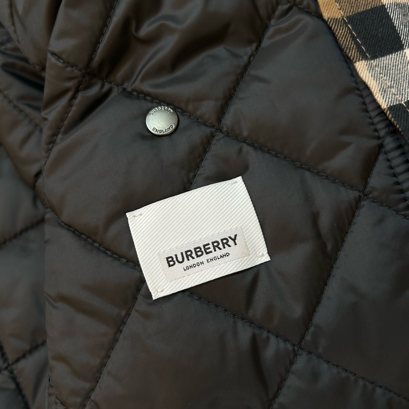 BURBERRY英國男款格紋絎縫外套X-LARGE-10