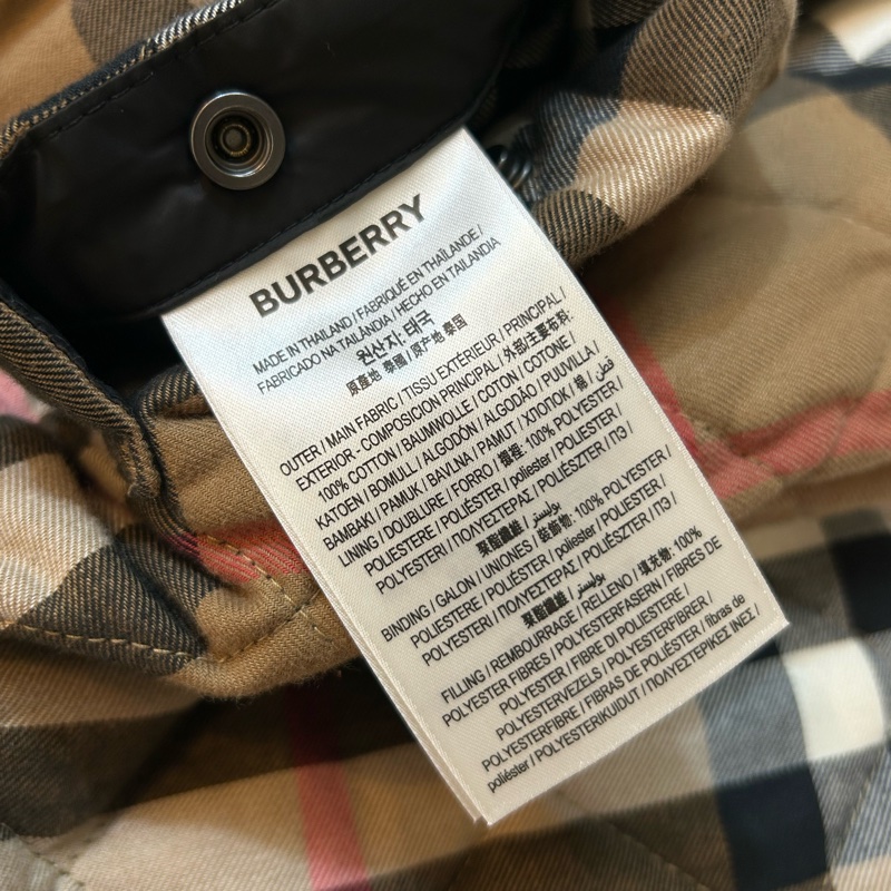 BURBERRY英國男款格紋絎縫外套X-LARGE-11