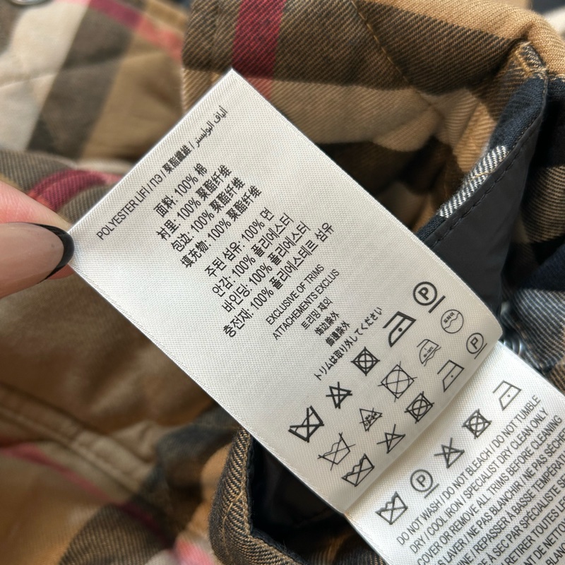 BURBERRY英國男款格紋絎縫外套X-LARGE-12