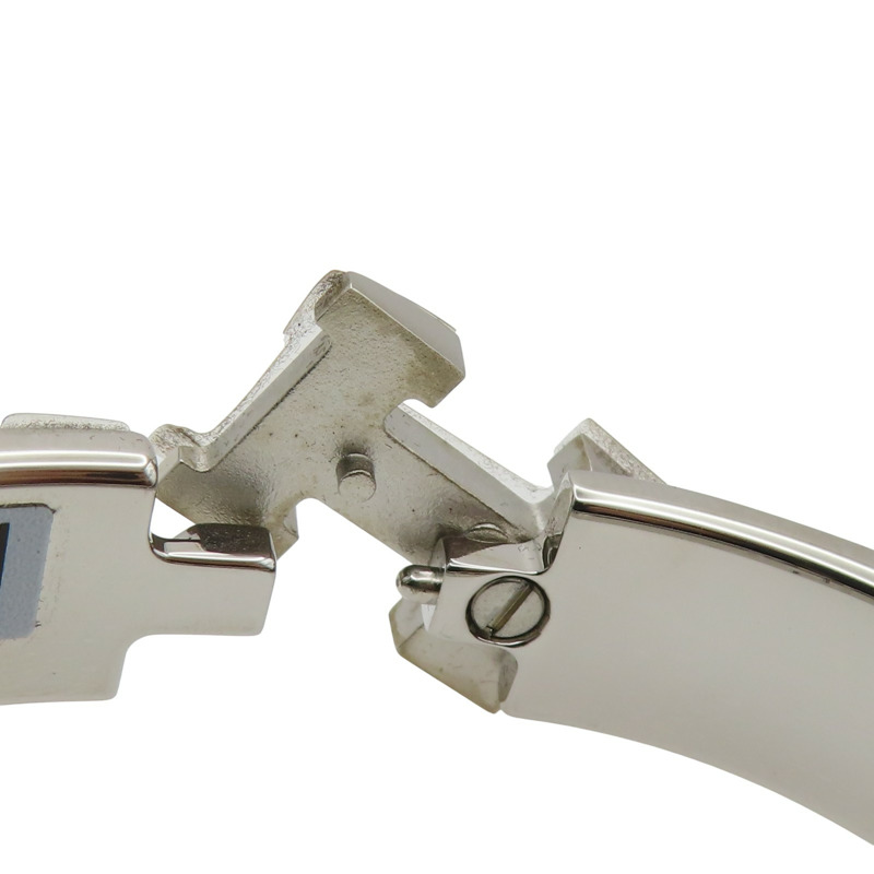 黃色琺瑯 銀色鍍金 Clic H 手環【HERMES 愛馬仕】-5